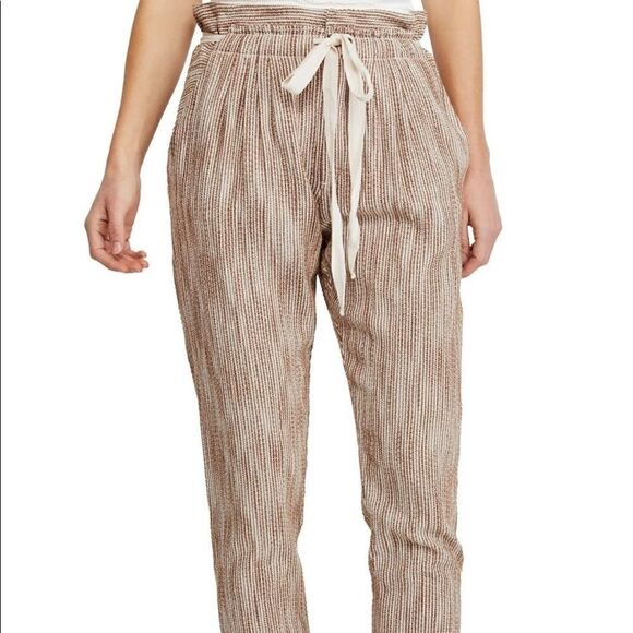 Free People light at sunrise cotton cropped drawstring pants - Picture 1 of 9